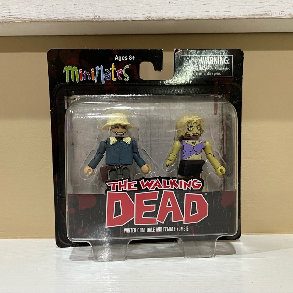 Walking Dead Dale and Female Zombie Mini Action Figure Toys
